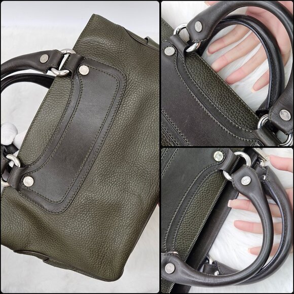 Cรฉline Boogie Olive Pebbled leather Handbag - Picture 15 of 17